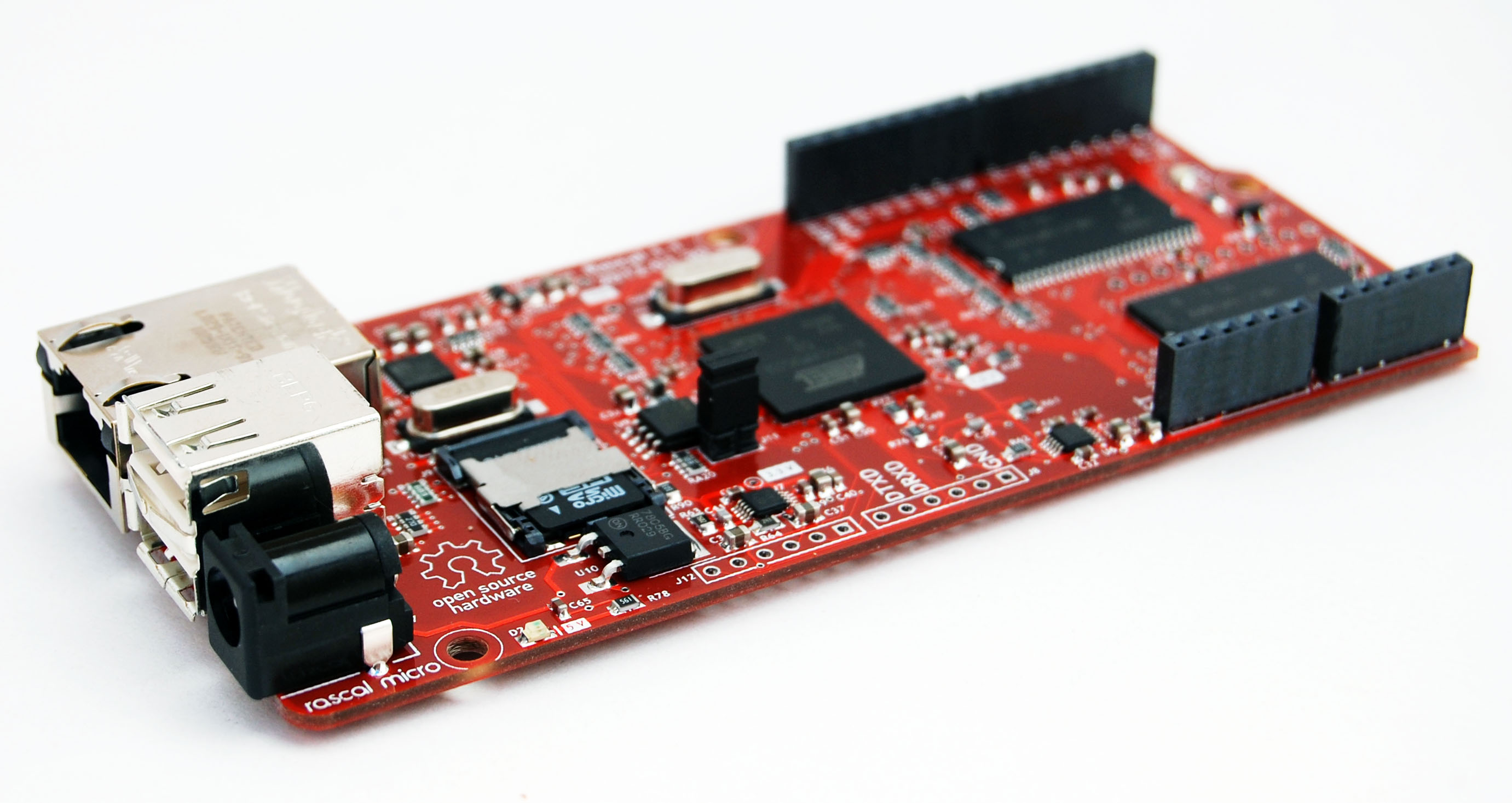 A red circuit board used for controlling the universe